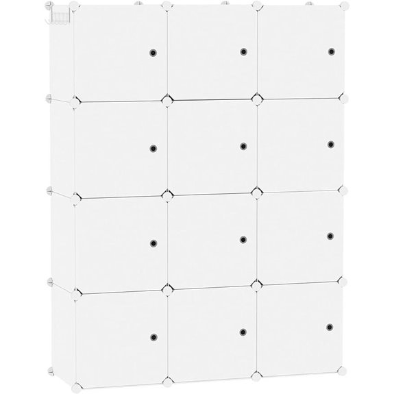 C&AHOME 12-Cube Storage Organizer with Doors
