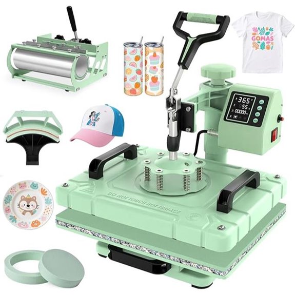 Slendor 5-in-1 Heat Press Machine with Tumbler Attachments