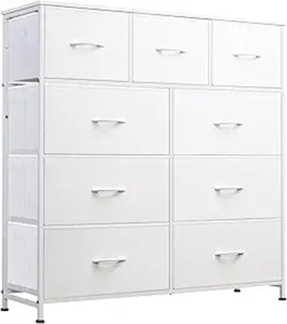 WLIVE 9-Drawer Fabric Storage Dresser with Steel Frame