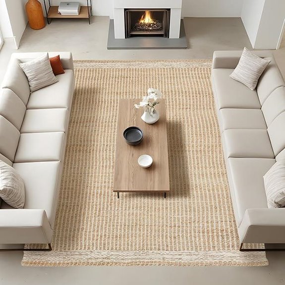 8' x 10' Jute and Wool Area Rug