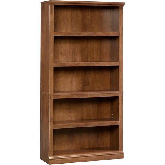 Sauder 5-Shelf Split Bookcase/ Book shelf Oiled Oak finish