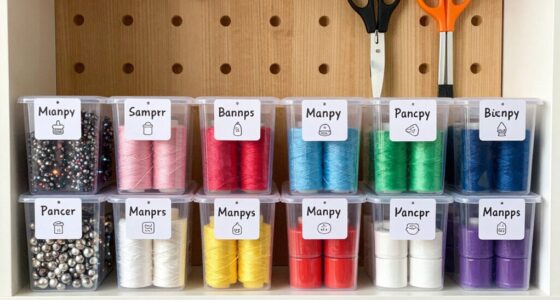 organize and label craft supplies