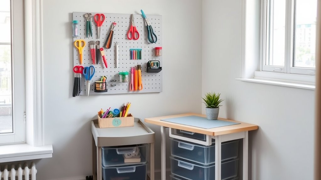 organized accessible craft storage
