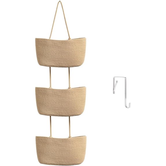 TeoKJ 3-Tier Over-the-Door Hanging Storage Baskets