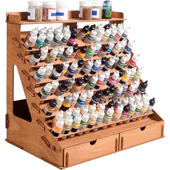 Plydolex Paint Storage Rack with Drawers and Shelves