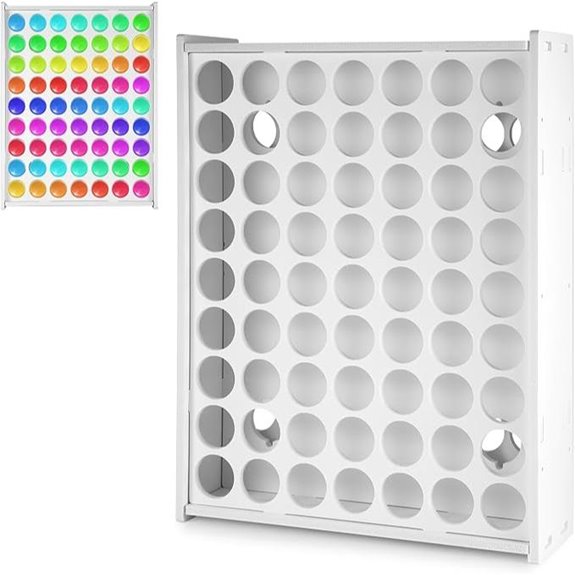 Paint Organizer with 63 Holes for Acrylic Paints