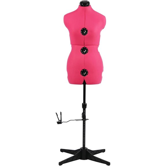 Pink Adjustable Dress Form Mannequin for Sewing