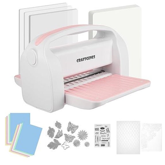 Manual Die Cutting & Embossing Machine Set (Pink)