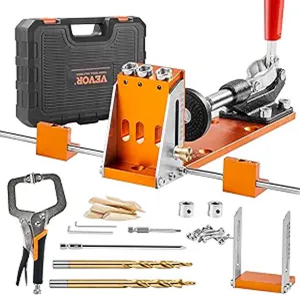 VEVOR Pocket Hole Jig Kit with Clamp and Bits