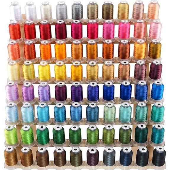 Brothread 80 Spools Polyester Embroidery Thread Kit