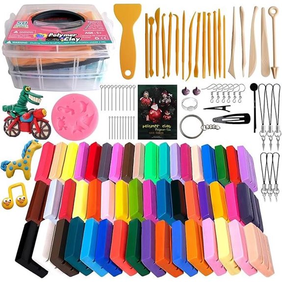Polymer Clay Kit with Tools and Accessories