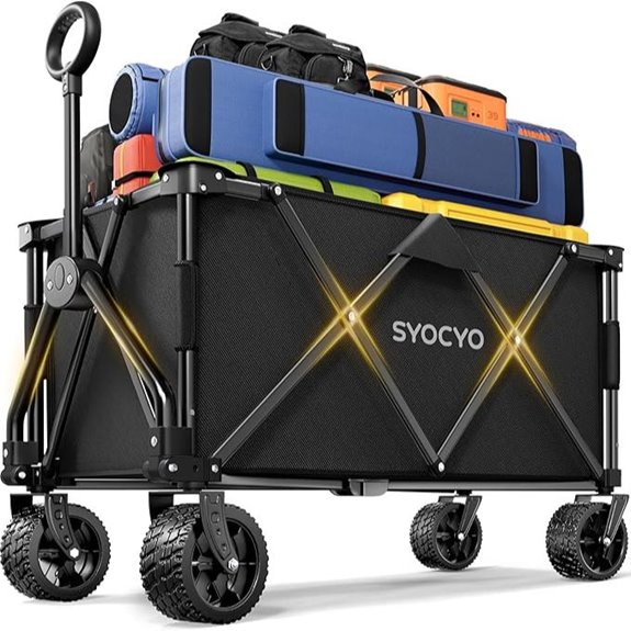 Foldable Collapsible Wagon with All-Terrain Wheels