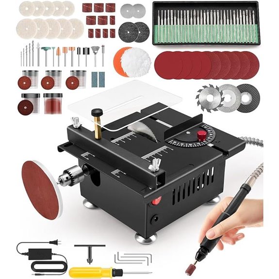 Mini Multi-Functional Portable Table Saw with Accessories