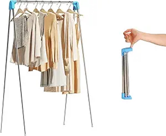 Portable Folding Travel Garment Rack