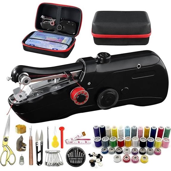 Portable Handheld Sewing Machine with Case & Kit