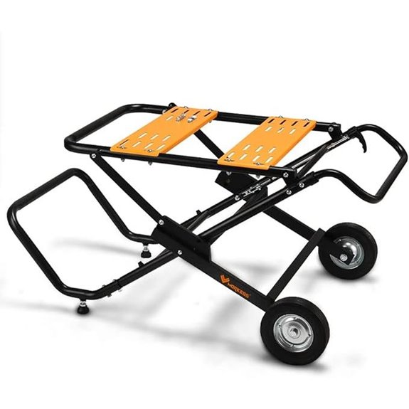 Portable Table Saw Stand with Wheels and Heavy Duty Build