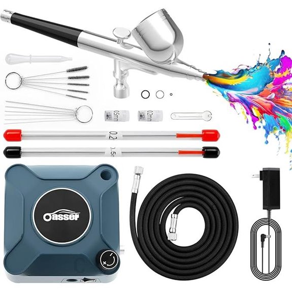 Oasser Airbrush Kit with Compressor for Nails & Makeup