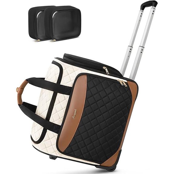 Rolling Sewing Machine Case with Storage Compartments