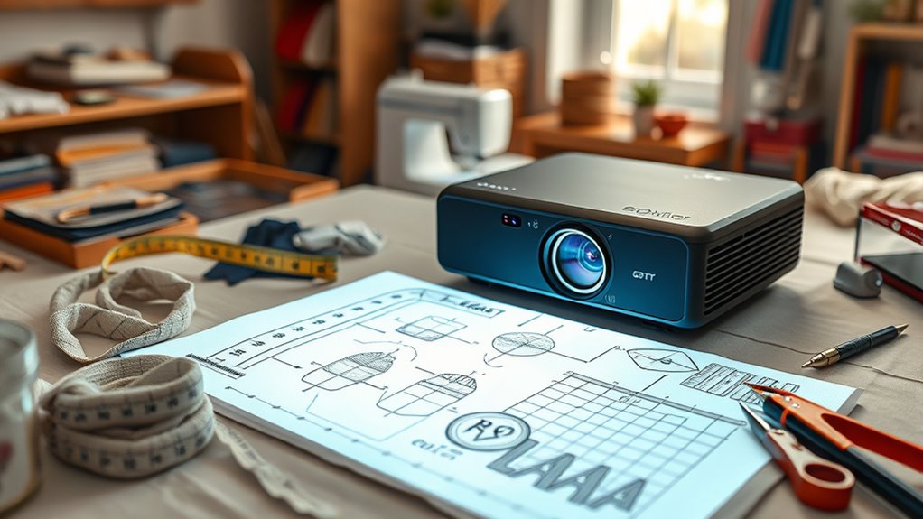 portable sewing pattern projector