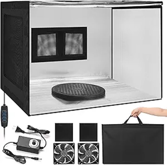 Portable Airbrush Spray Booth with Lights and Fan