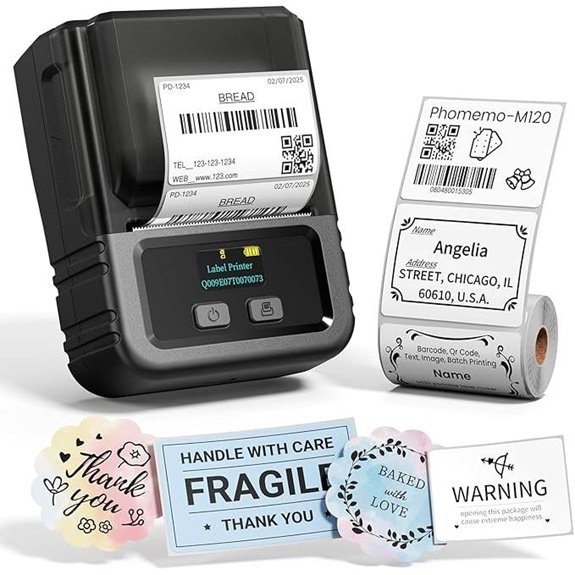 portable thermal barcode printer