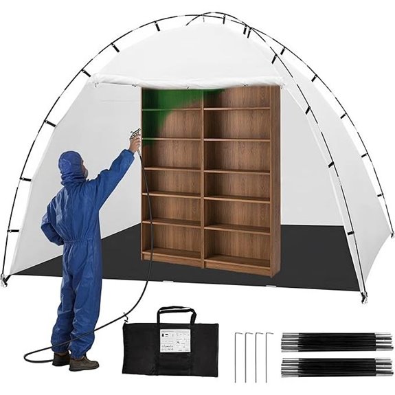 Portable 10x10x6.3FT Paint Booth with Waterproof Floor