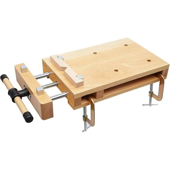 Portable Woodworking Workbench with Vise and Fixings