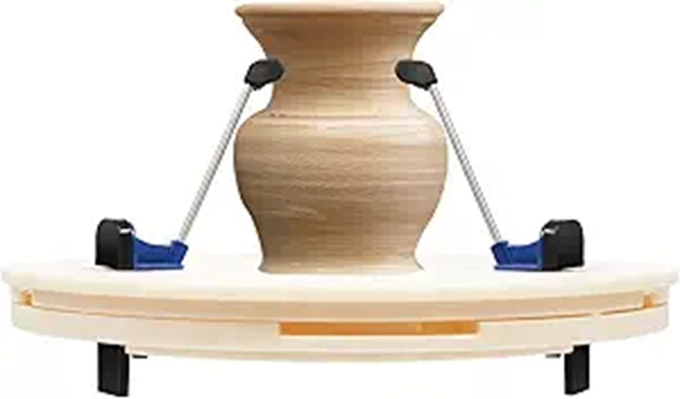 Pottery Turntable Clamp for Trimming and Repair