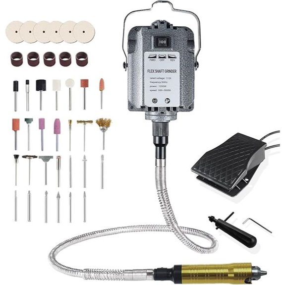 1200W Rotary Tool with Flex Shaft and Accessories
