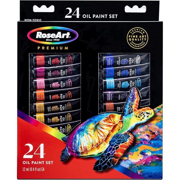 RoseArt Premium Oil Paint Set (24 Colors)