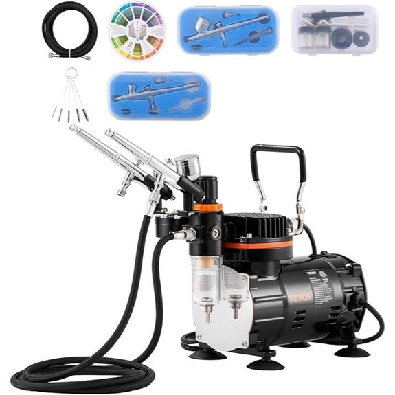 VEVOR Professional Airbrush Kit with Compressor and Airbrushes