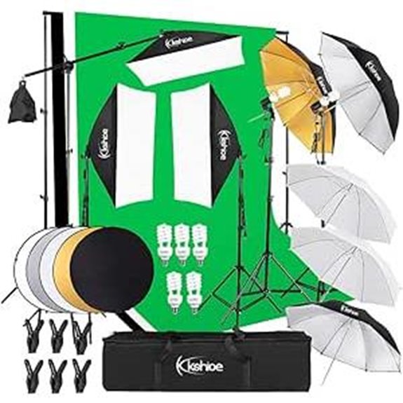 Photography Lighting Kit with Backdrops and Softbox