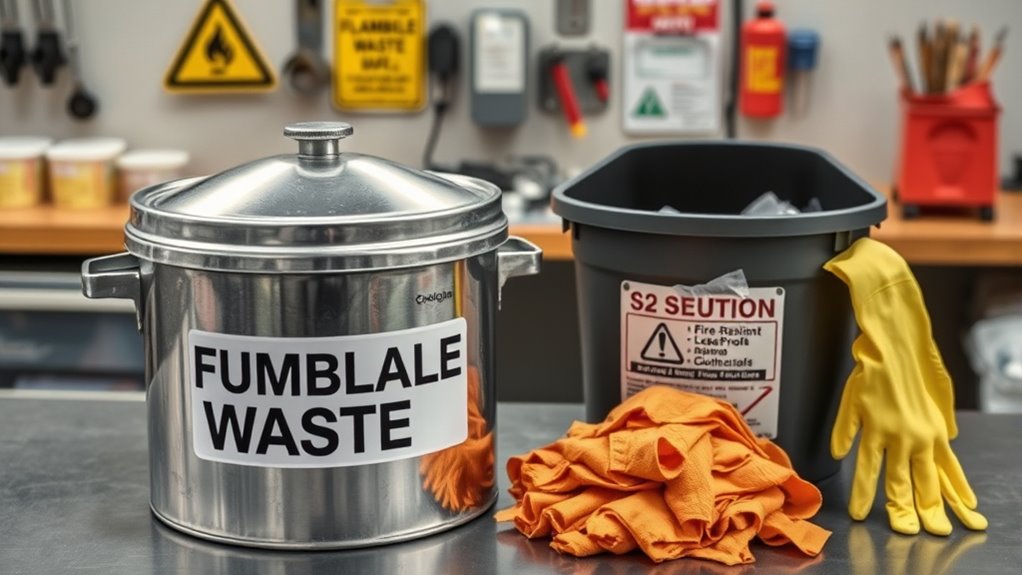 proper rag and solvent disposal