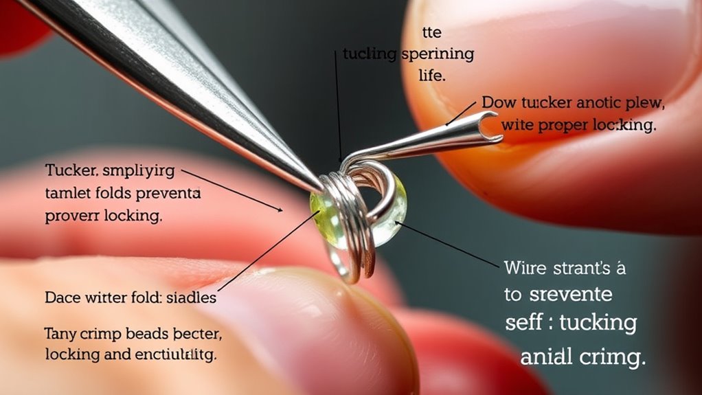 proper tucking and crimping