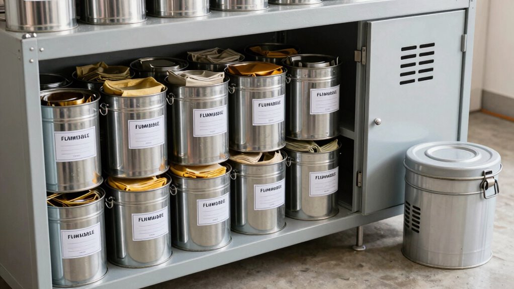 properly store oily rags safely