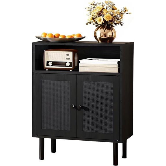 Rattan Storage Cabinet with Double Doors