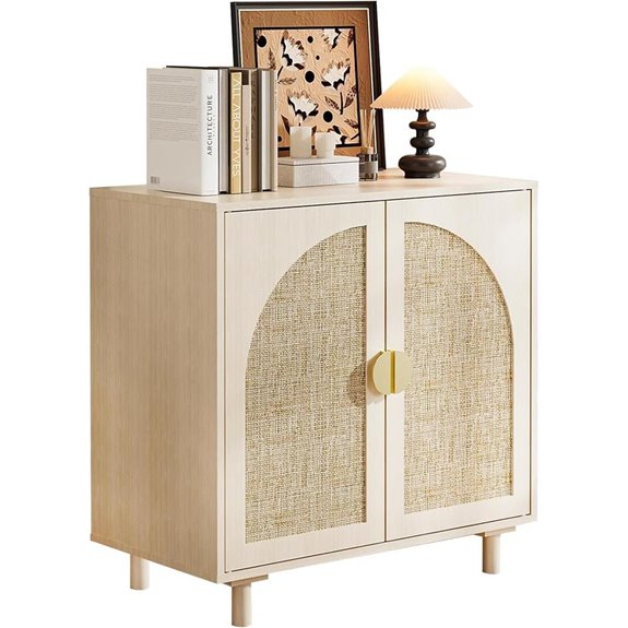 Rattan Storage Sideboard with Adjustable Shelf