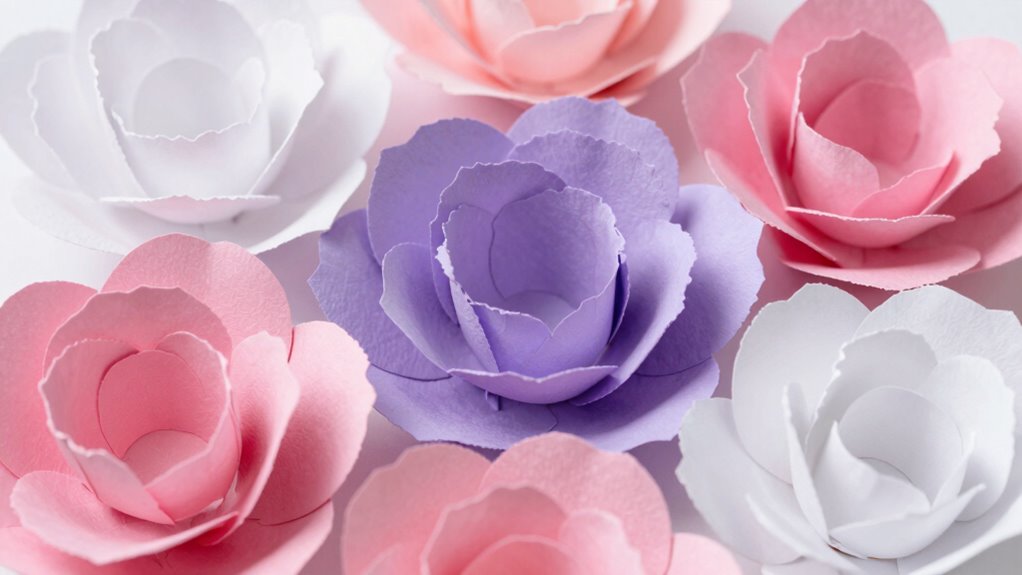 realistic paper flower edges