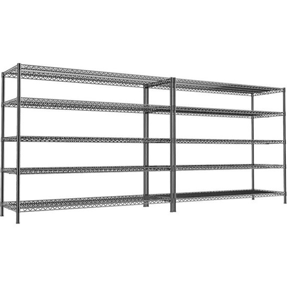 REIBII 55.5 W Metal Wire Shelving 2 Pack