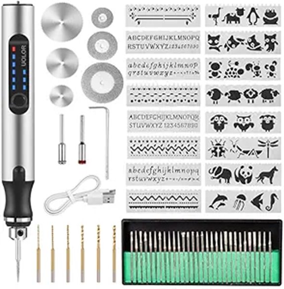 USB Rechargeable Engraving Pen with 42 Bits