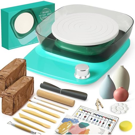 Mini Pottery Wheel Kit with Rechargeable Battery