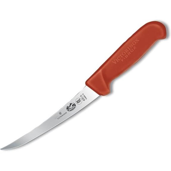 Victorinox Swiss Army Boning Knife with Red Handle
