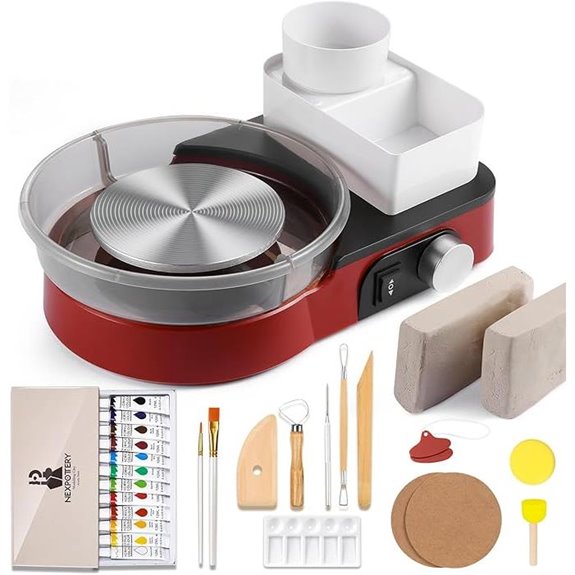Pottery Wheel Kit for Kids & Adults (Red)