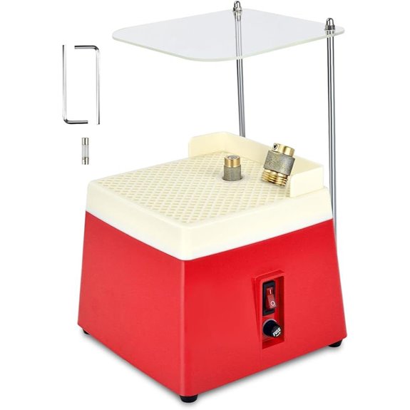 Stained Glass Grinder with Acrylic Baffle (Red)