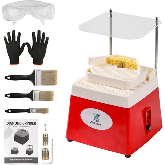 Stained Glass Grinder Kit with Diamond Bits (Red)