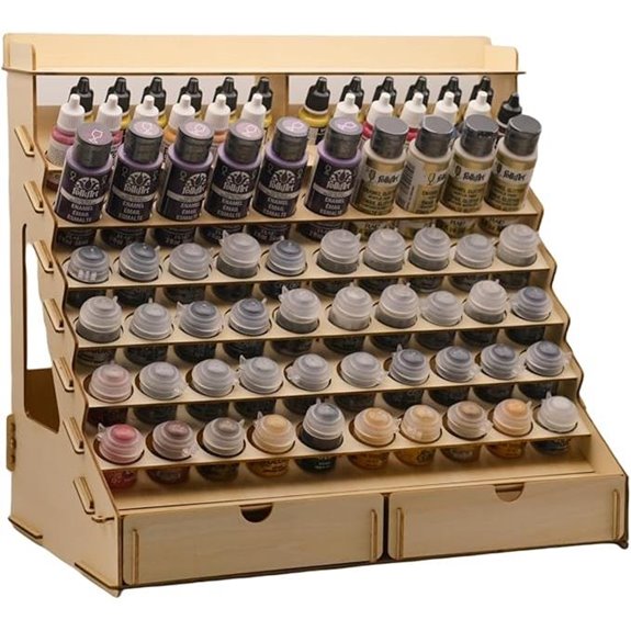 Modular Craft Paint Organizer with Storage Compartments