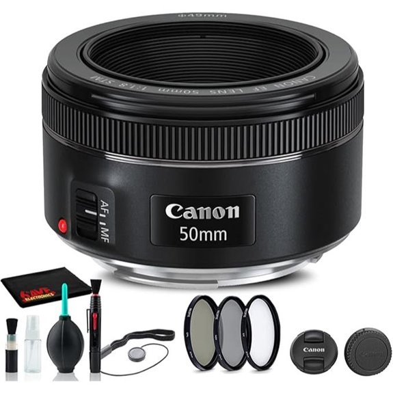 Canon EF 50mm f/1.8 STM Lens Kit (Renewed)