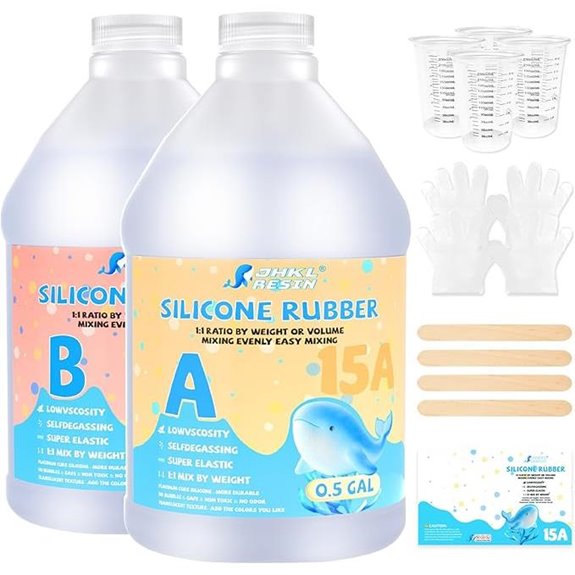 JHKL Resin Silicone Mold Making Kit (1 Gallon)