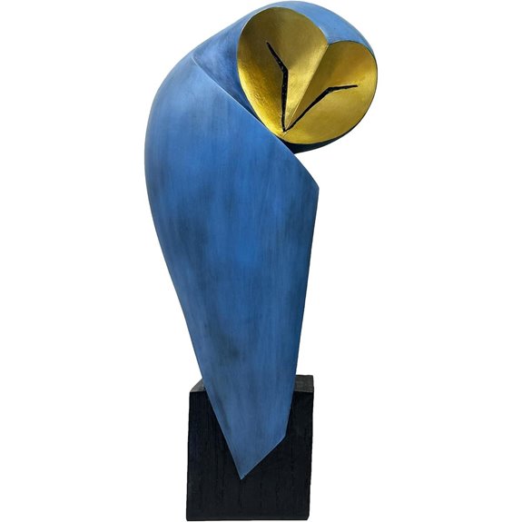 Mid-Century Resin Owl Sculpture for Home Decor