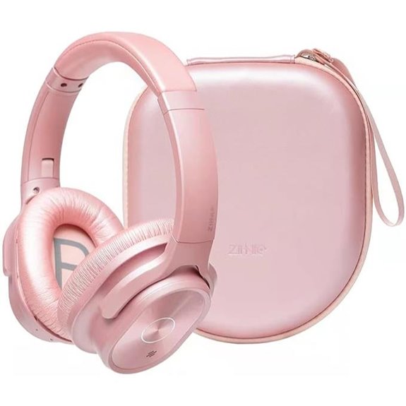 ZIHNIC Noise Cancelling Wireless Headphones (Rose Gold)